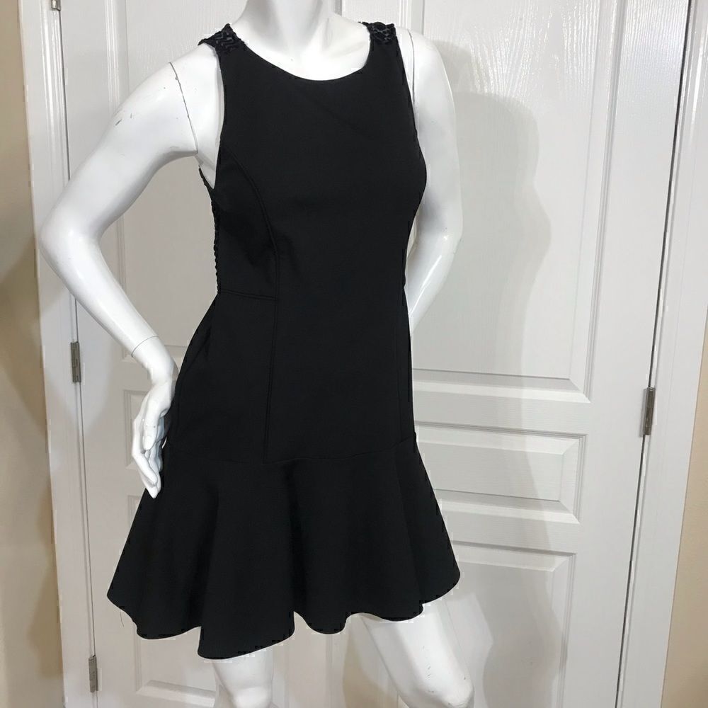 C4- NWOT Addison little black dress with see thru back